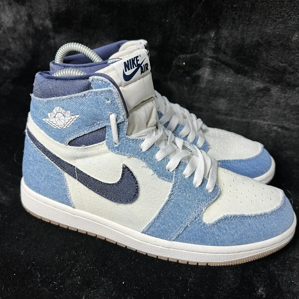 Nike Air‎ Jordan 1 Retro High OG FQ2947-100 Mens US 8 Shoes Blue White Sneakers